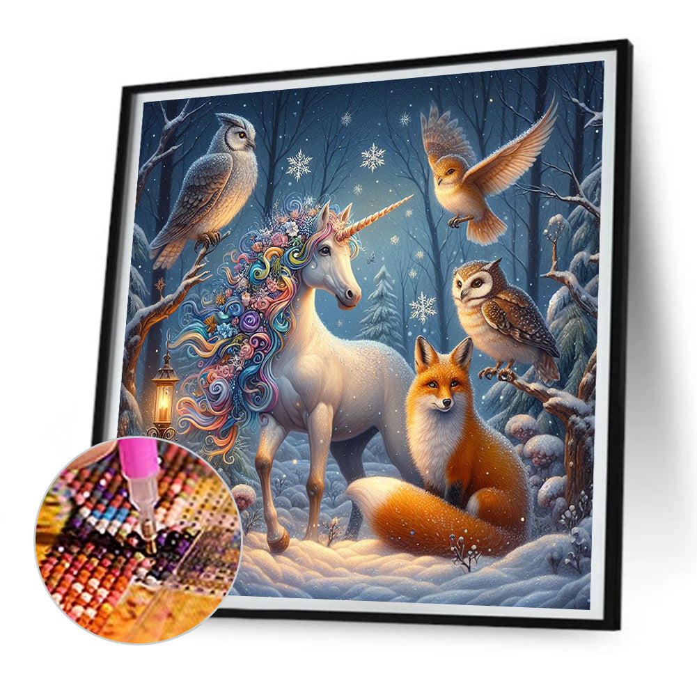 Forest Animals - Full Round Drill Diamond Painting 30*30CM