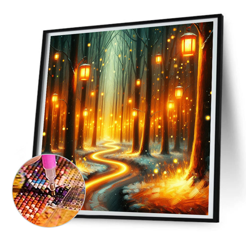 Candlelight Forest - Full Round Drill Diamond Painting 30*30CM