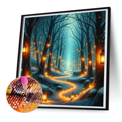 Candlelight Forest - Full Round Drill Diamond Painting 30*30CM