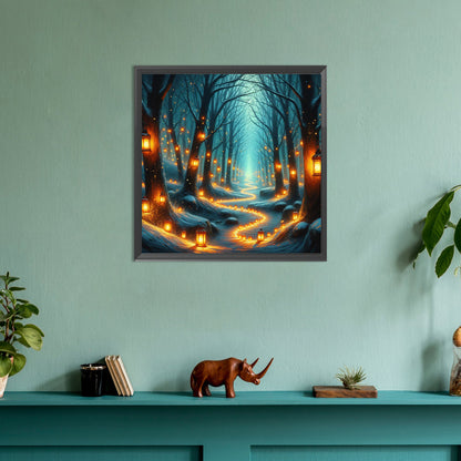 Candlelight Forest - Full Round Drill Diamond Painting 30*30CM