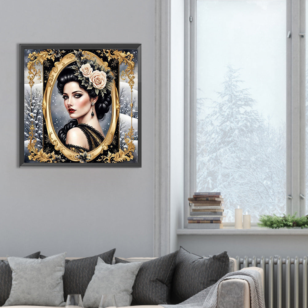 Noble Lady - Full Round Drill Diamond Painting 30*30CM