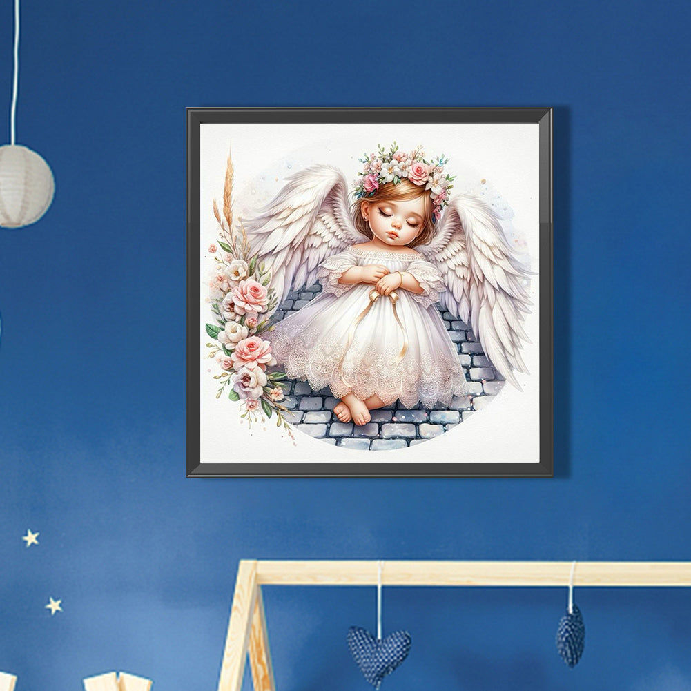 Sleeping Angel - Full AB Round Drill Diamond Painting 30*30CM