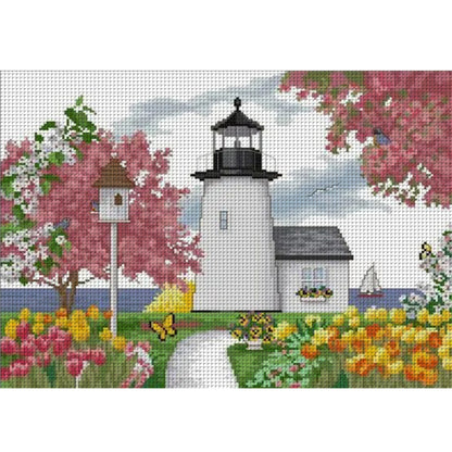 Lighthouse Seven - 14CT Stamped Cross Stitch 44*34CM