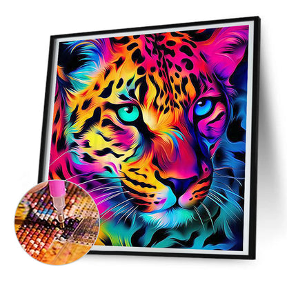 Colorful Leopard - Full Round Drill Diamond Painting 30*30CM