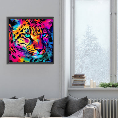 Colorful Leopard - Full Round Drill Diamond Painting 30*30CM