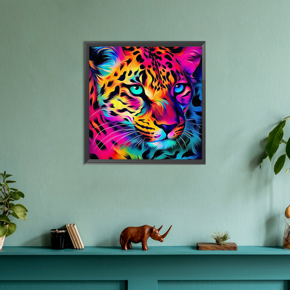 Colorful Leopard - Full Round Drill Diamond Painting 30*30CM