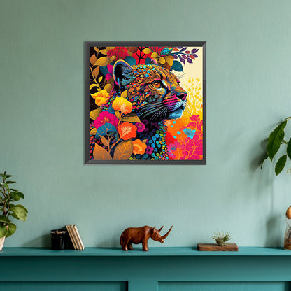 Colorful Leopard - Full Round Drill Diamond Painting 30*30CM