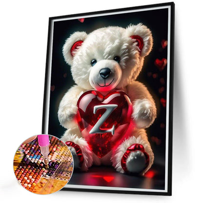 Love Letter Bear Z - Full Round Drill Diamond Painting 35*45CM