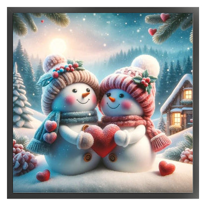 Snowman - 11CT Stamped Cross Stitch 40*40CM