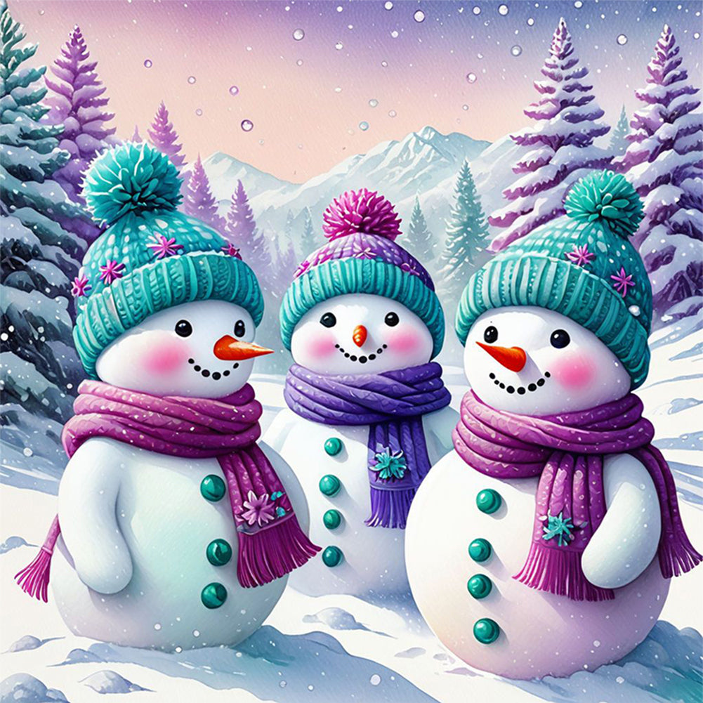 Snowman - 11CT Stamped Cross Stitch 40*40CM