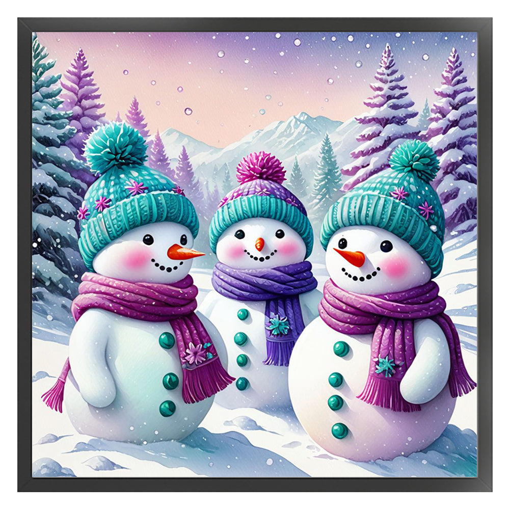 Snowman - 11CT Stamped Cross Stitch 40*40CM