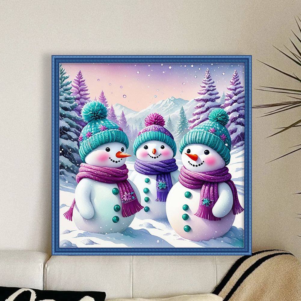 Snowman - 11CT Stamped Cross Stitch 40*40CM