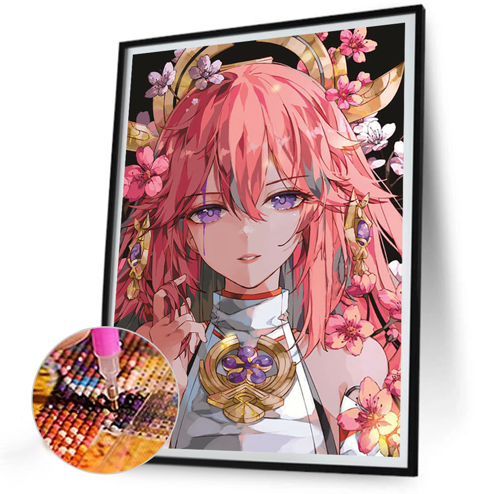 Yae Sakura - Full Round Drill Diamond Painting 30*40CM