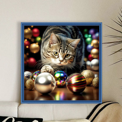 Cat - 11CT Stamped Cross Stitch 45*45CM