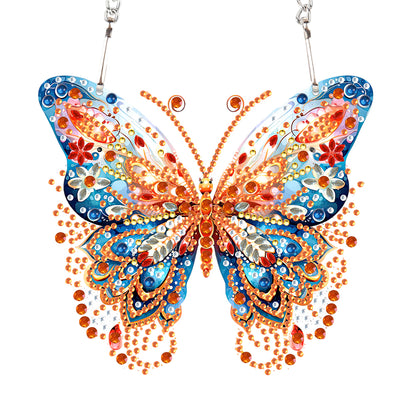 Acrylic Single-Sided Diamond Painting Hanging Pendant for Home Decor (Butterfly)