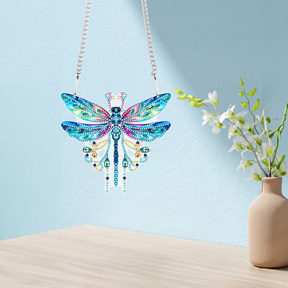 Acrylic Single-Sided Diamond Painting Hanging Pendant for Home Decor (Dragonfly)