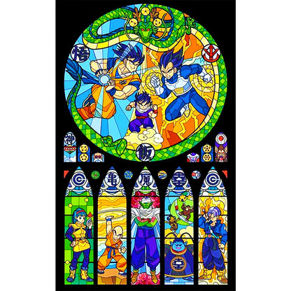 Dragon Ball Character Glass Painting - Full Round Drill Diamond Painting 30*50CM