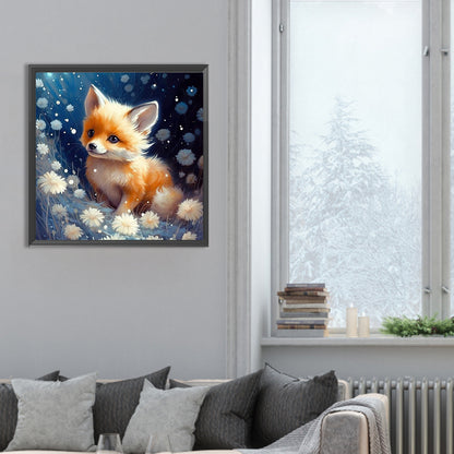 Fox On Clouds - Full Round Drill Diamond Painting 30*30CM