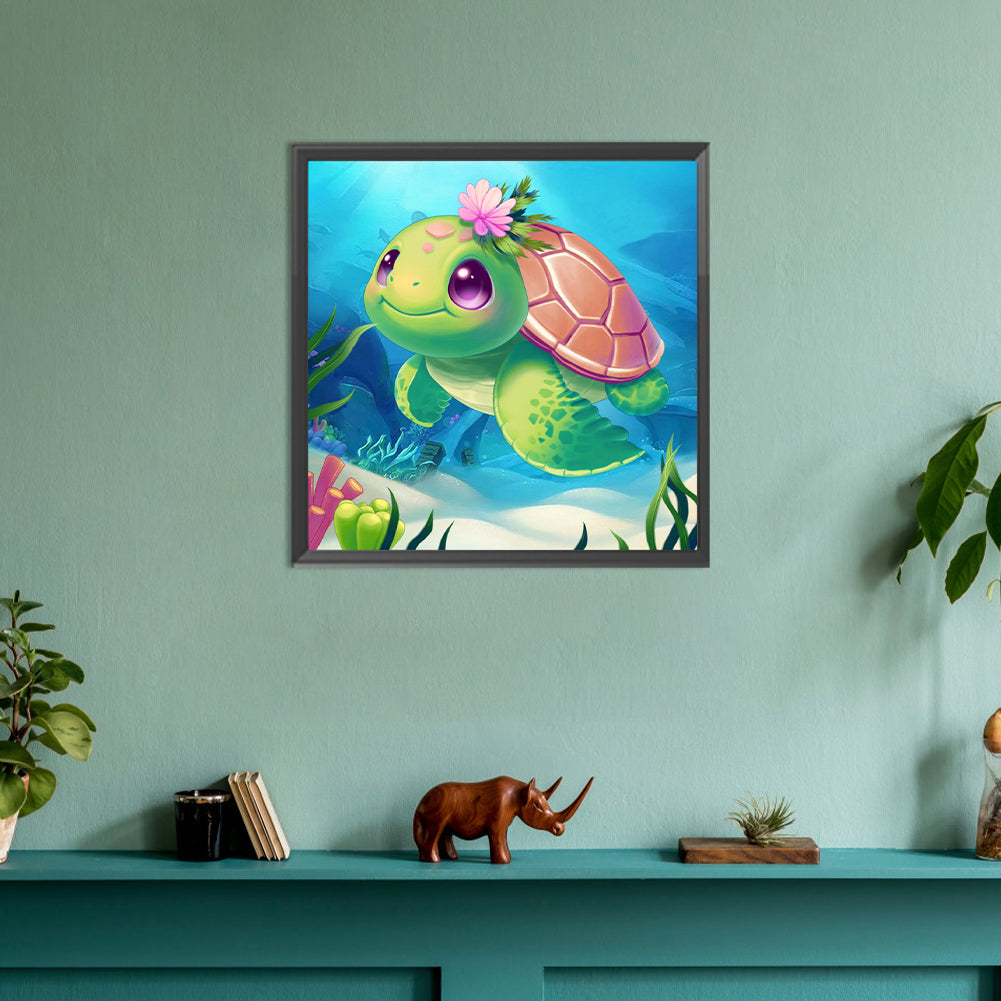 Baby Turtle - Full Round Drill Diamond Painting 30*30CM