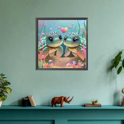 Baby Turtle - Full Round Drill Diamond Painting 30*30CM