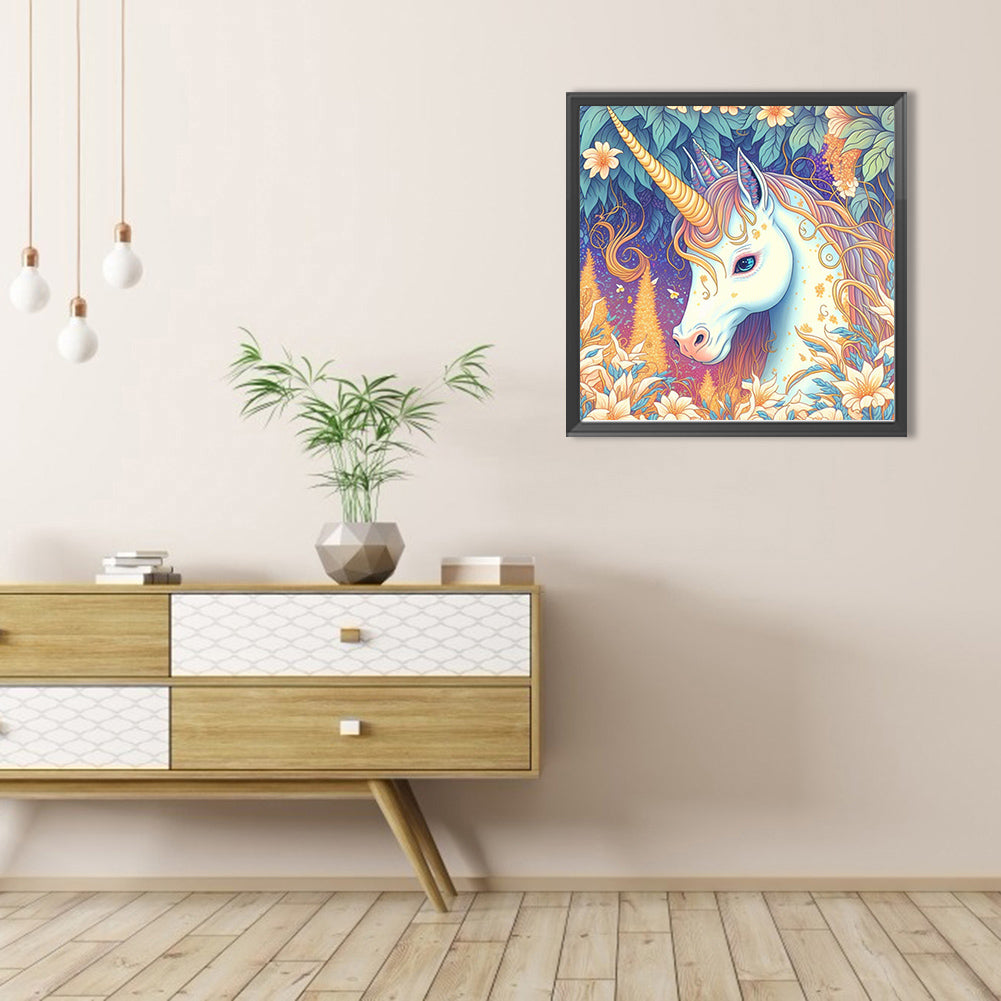 Forest Unicorn - Full AB Round Drill Diamond Painting 40*40CM