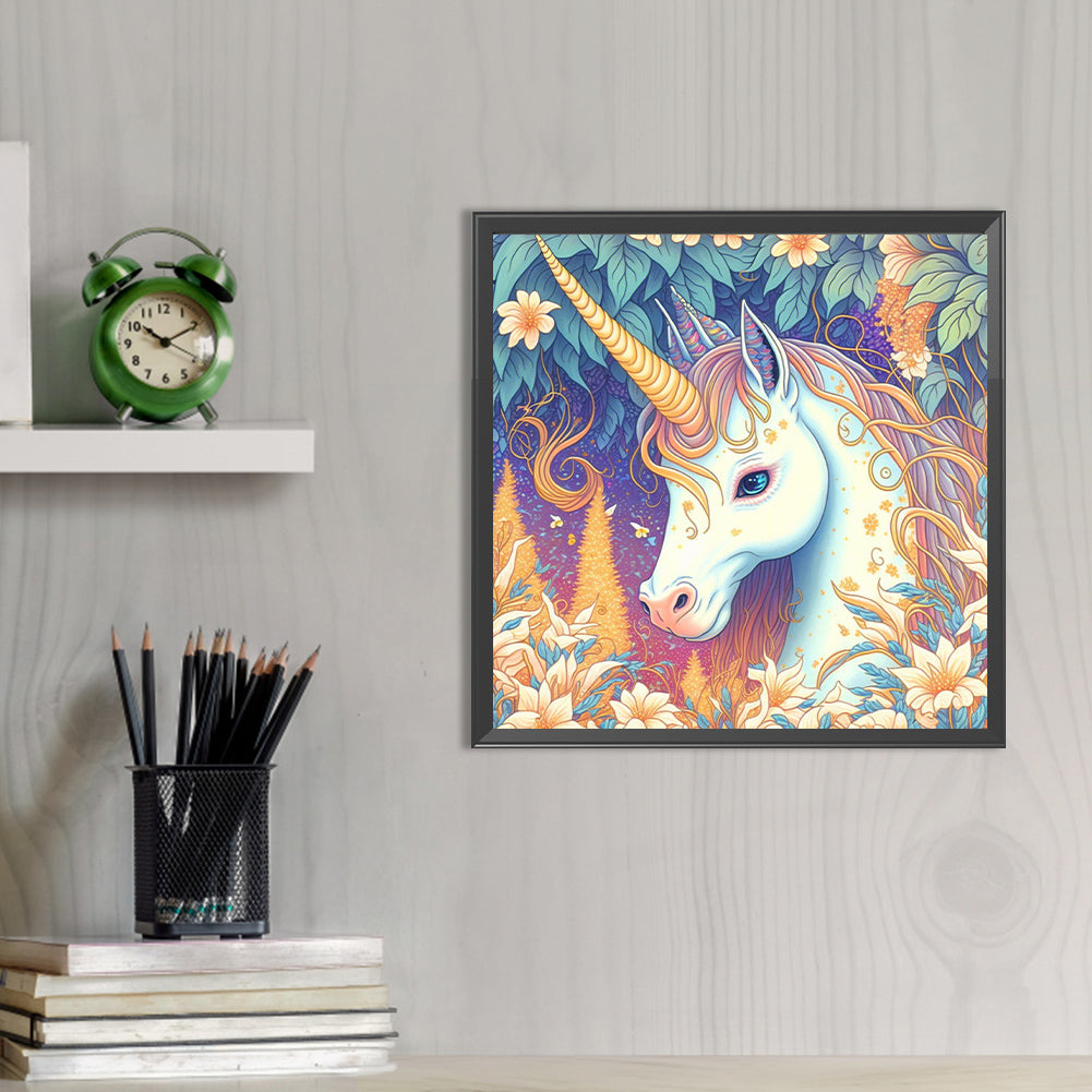 Forest Unicorn - Full AB Round Drill Diamond Painting 40*40CM