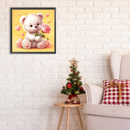Rose Bear¡¤Yellow - Full Round Drill Diamond Painting 30*30CM
