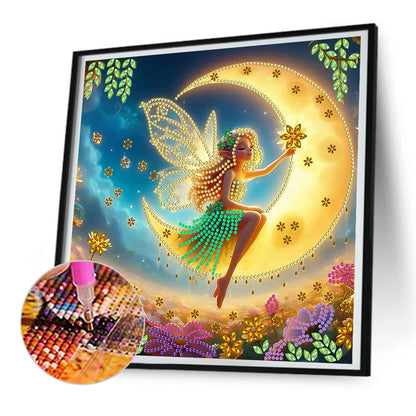 Moon Elf - Special Shaped Drill Diamond Painting 30*30CM