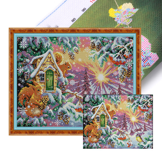 Winter Morning - 14CT Stamped Cross Stitch 48*37CM