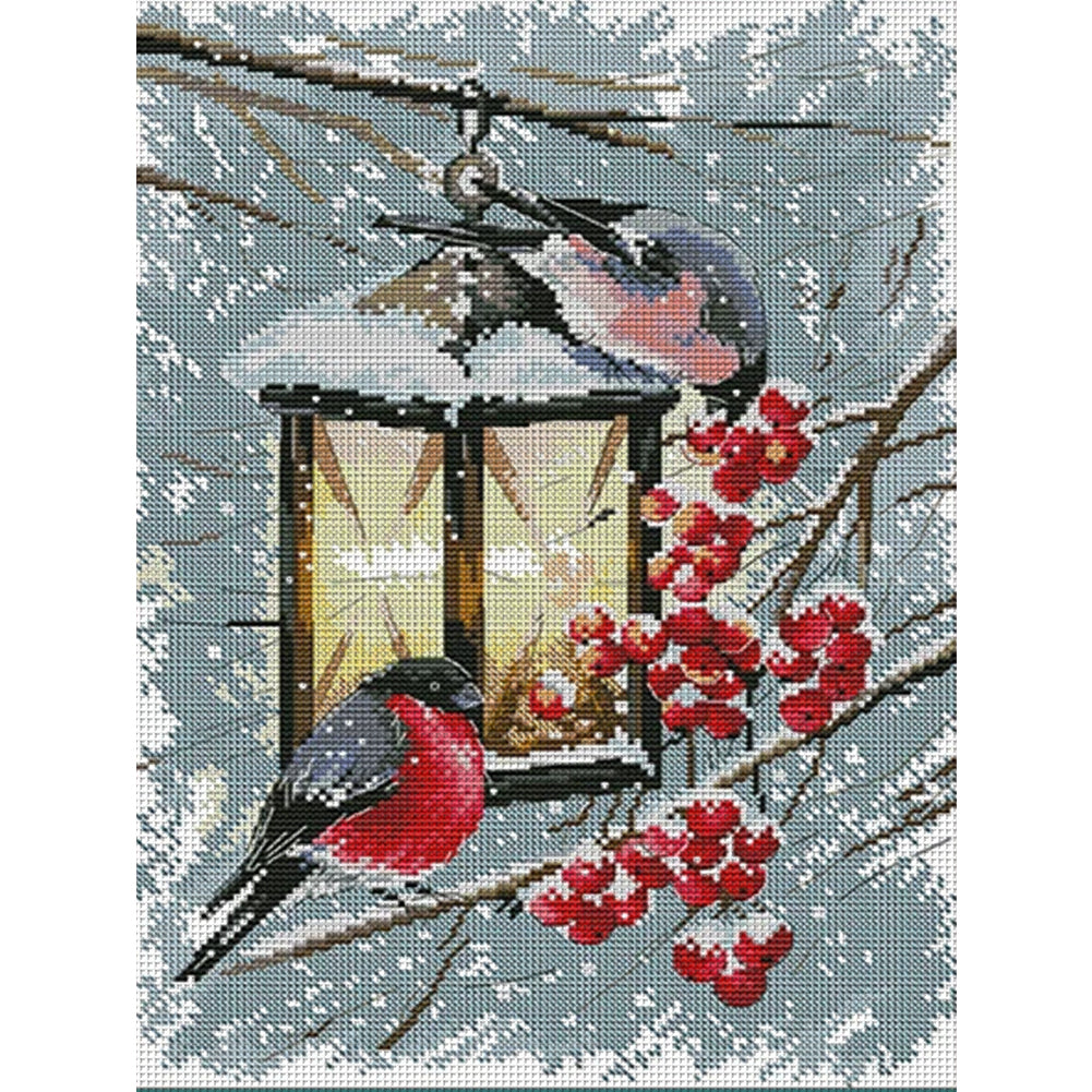 Bird On The Lantern 2 - 14CT Stamped Cross Stitch 30*40CM