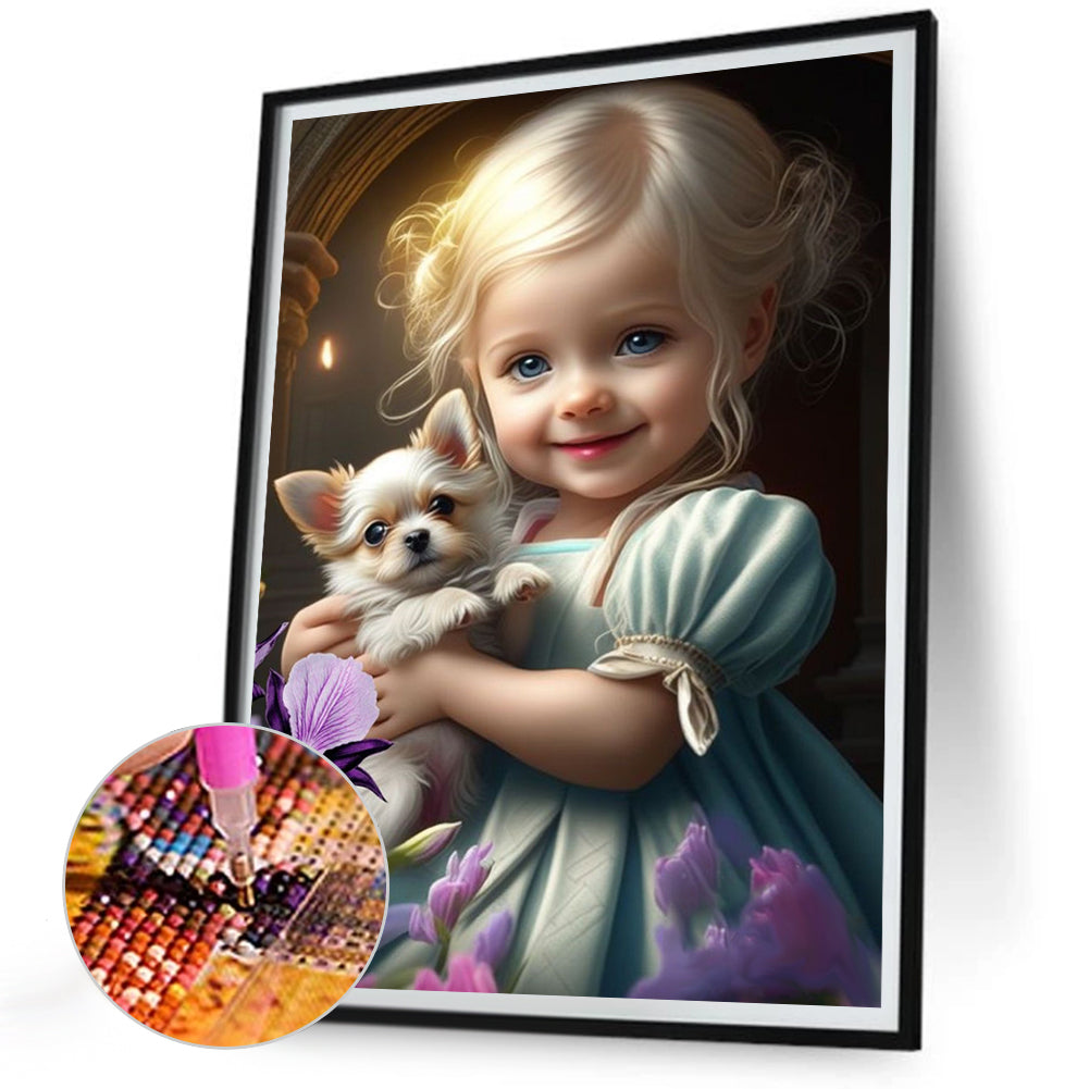 Lolita Little Girl - Full Round Drill Diamond Painting 30*40CM