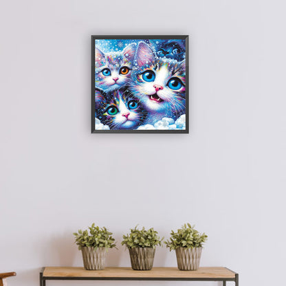 Three Kittens - Full Round Drill Diamond Painting 30*30CM