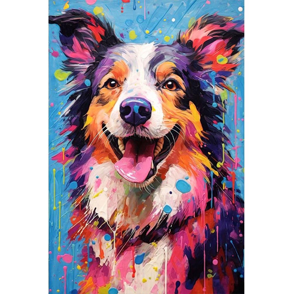 Oil Painting Dog - Full Round Drill Diamond Painting 40*60CM