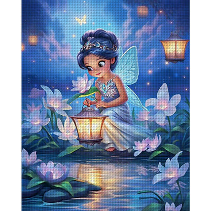 Lantern Butterfly Girl - 11CT Stamped Cross Stitch 50*60CM