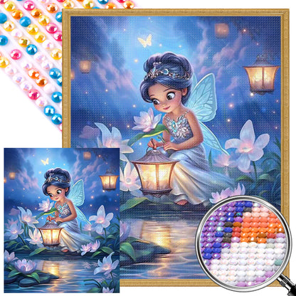 Girl By The River - Full AB Round Drill Diamond Painting 40*50CM