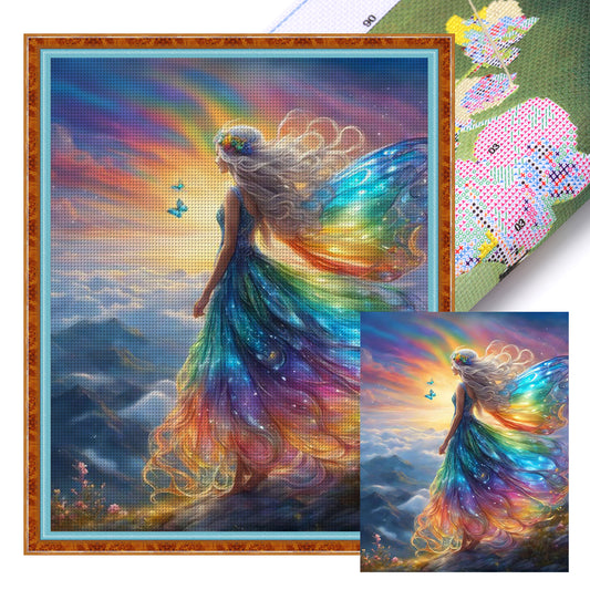 Butterfly Beauty - 18CT Stamped Cross Stitch 40*50CM