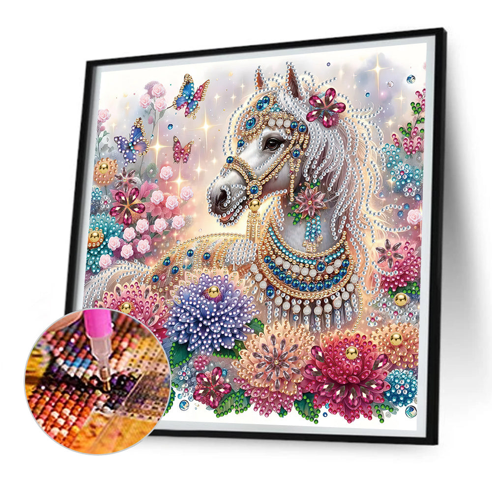 Gorgeous Horse - Special Shaped Drill Diamond Painting 30*30CM