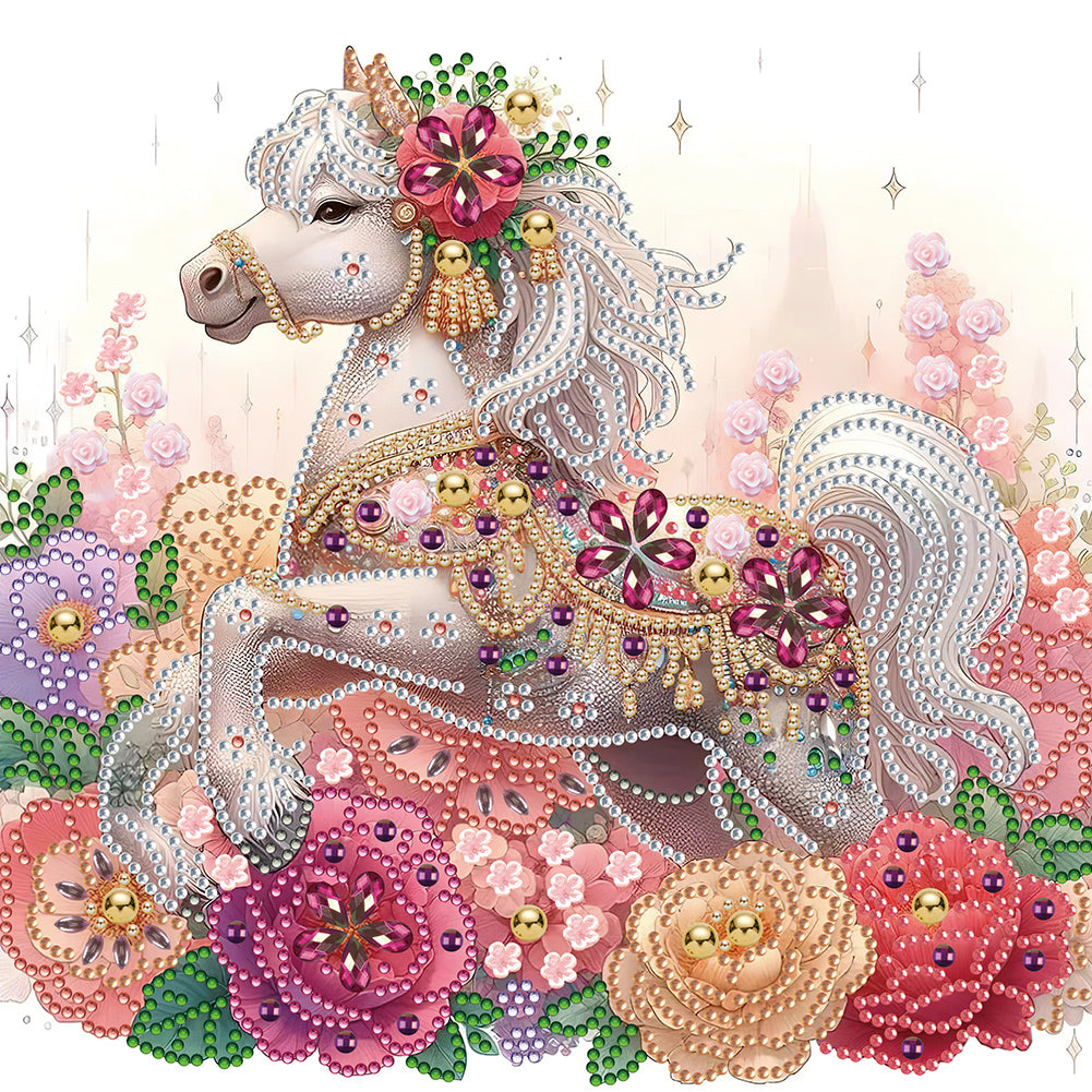 Gorgeous Horse - Special Shaped Drill Diamond Painting 30*30CM