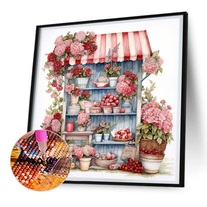 Garden Potted Plants - Full Round Drill Diamond Painting 30*30CM