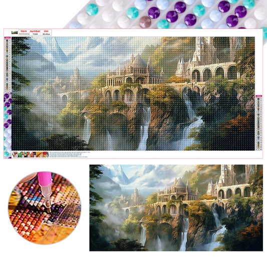 Wonderland Castle - Full Round Drill Diamond Painting 80*40CM