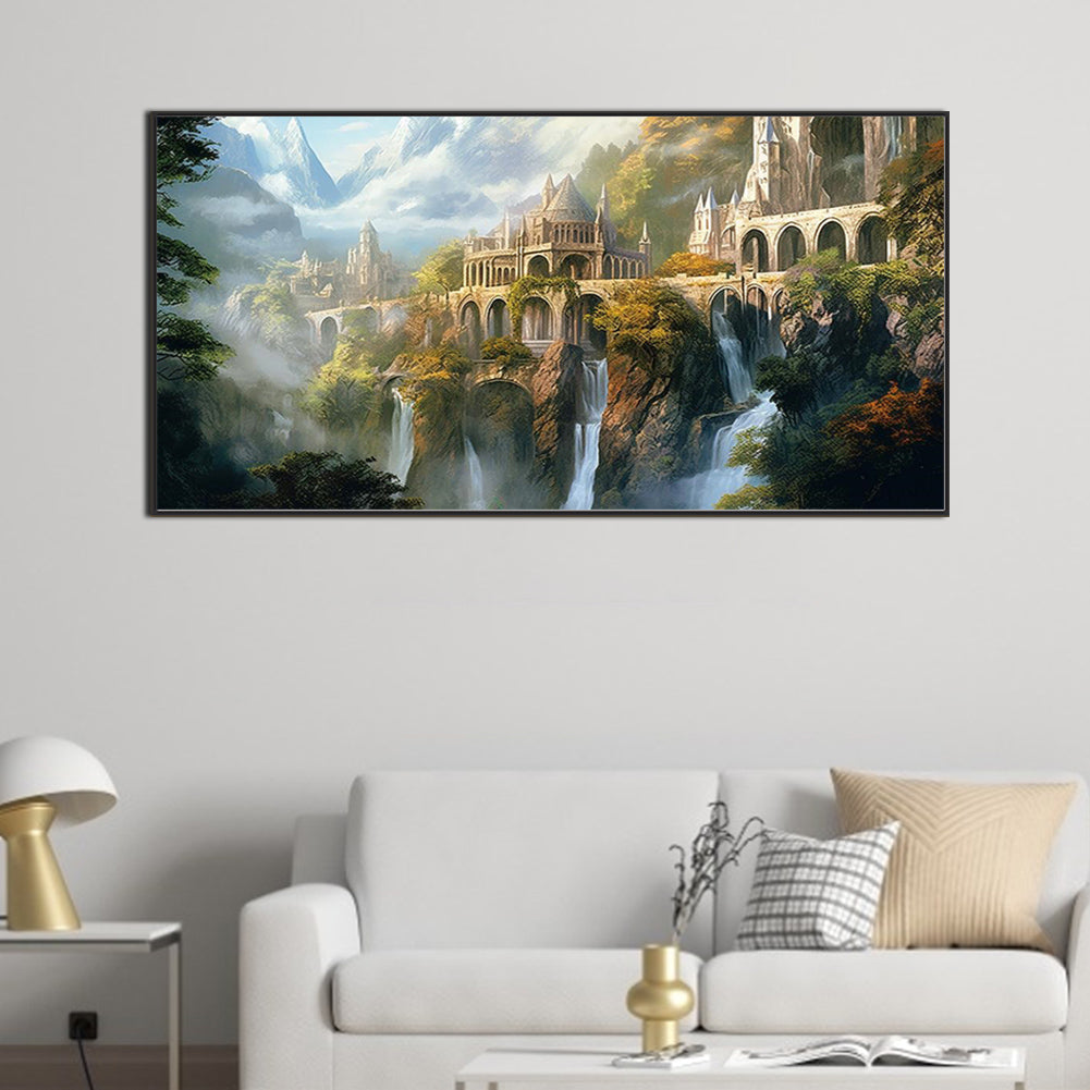 Wonderland Castle - Full Round Drill Diamond Painting 80*40CM