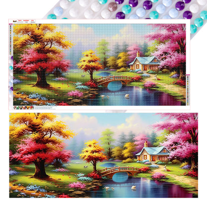 Outdoor Garden - Full Round Drill Diamond Painting 100*50CM