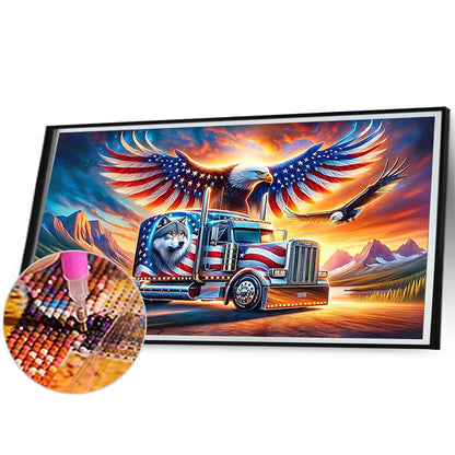 American Eagle - Full Round Drill Diamond Painting 70*40CM