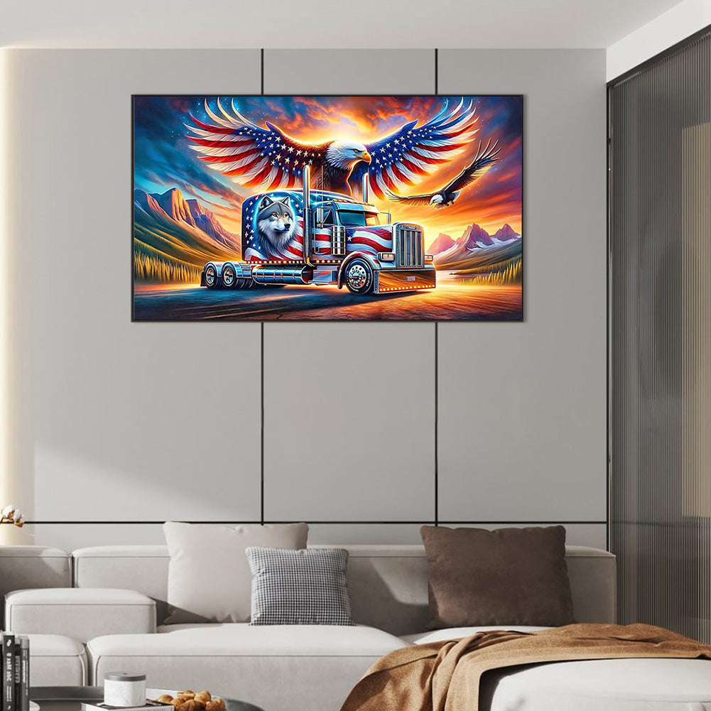 American Eagle - Full Round Drill Diamond Painting 70*40CM