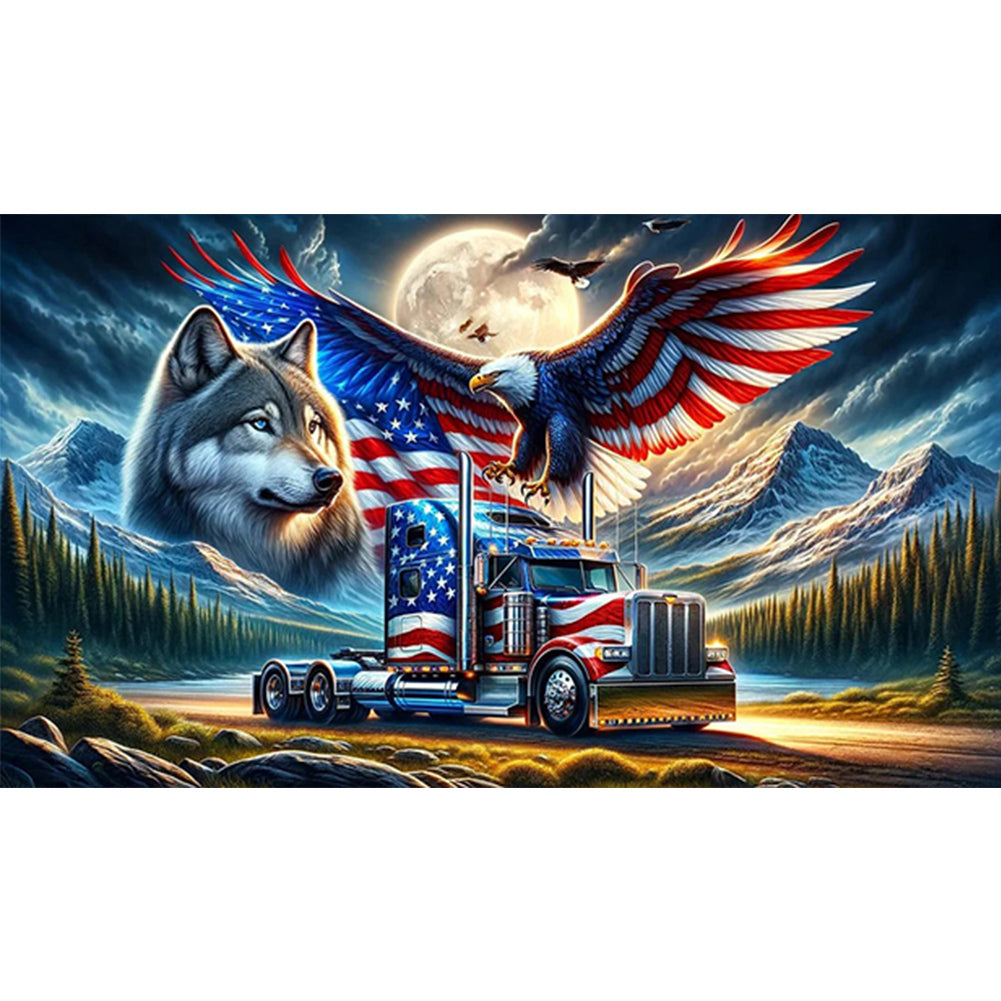 American Eagle - Full Round Drill Diamond Painting 70*40CM