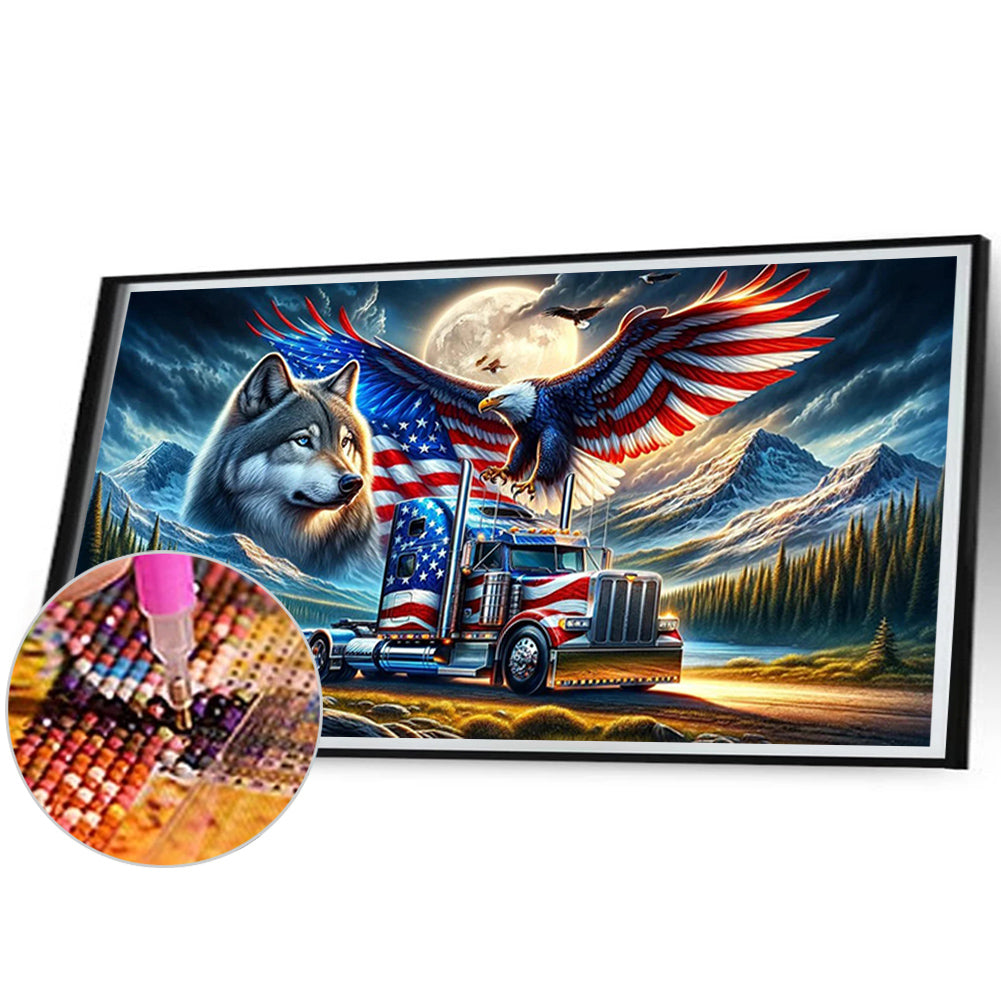 American Eagle - Full Round Drill Diamond Painting 70*40CM