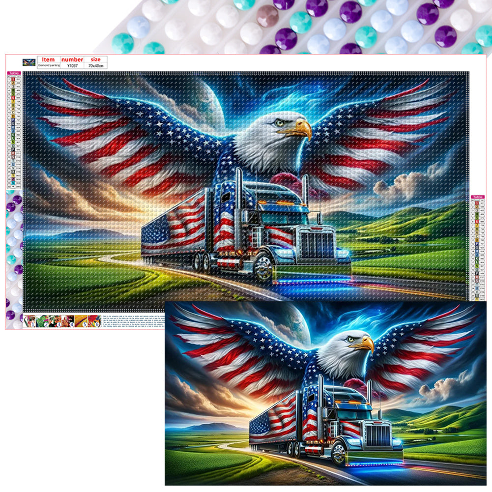 American Eagle - Full Round Drill Diamond Painting 70*40CM