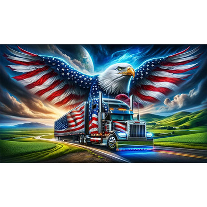 American Eagle - Full Round Drill Diamond Painting 70*40CM