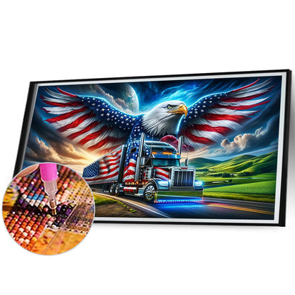 American Eagle - Full Round Drill Diamond Painting 70*40CM