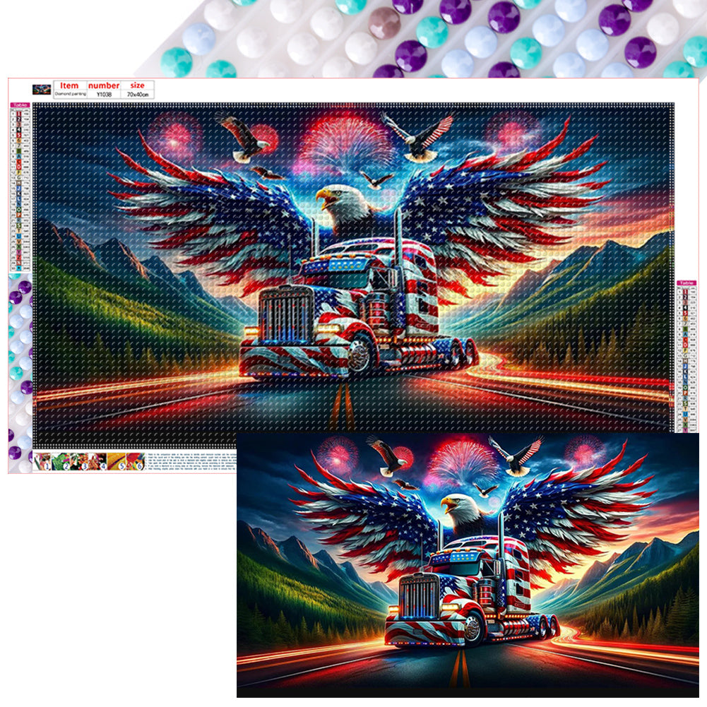 American Eagle - Full Round Drill Diamond Painting 70*40CM